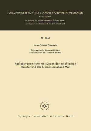 Radioastronomische Messungen der galaktischen Struktur und der Sternassoziation I Mon de Hans-Günter Girnstein