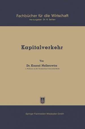 Kapitalverkehr de Konrad Mellerowicz