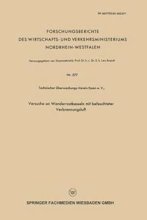 Versuche an Wanderrostkesseln mit befeuchteter Verbrennungsluft de Leo Brandt