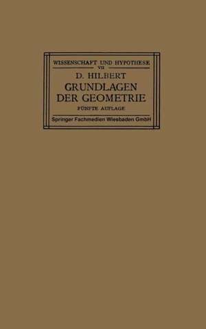 Grundlagen der Geometrie de David Hilbert