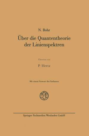 Über die Quantentheorie der Linienspektren de Niels Bohr