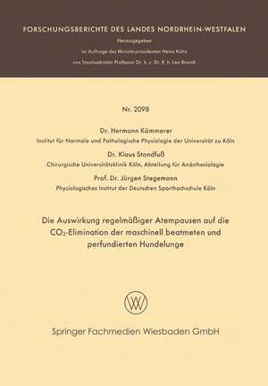 Die Auswirkung regelmäßiger Atempausen auf die CO2-Elimination der maschinell beatmeten und perfundierten Hundelunge de Hermann Kämmerer