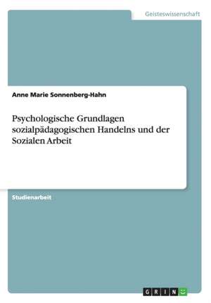 Psychologische Grundlagen Sozialpadagogischen Handelns Und Der Sozialen Arbeit de Anne Marie Sonnenberg-Hahn