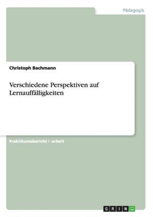 Verschiedene Perspektiven auf Lernauffälligkeiten de Christoph Bachmann