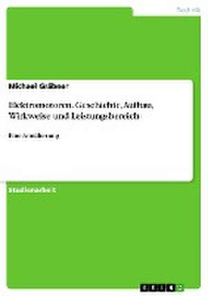 Elektromotoren. Geschichte, Aufbau, Wirkweise und Leistungsbereich de Michael Gräbner