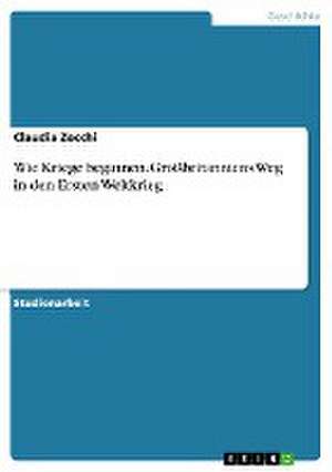 Wie Kriege beginnen. Großbritanniens Weg in den Ersten Weltkrieg de Claudia Zocchi