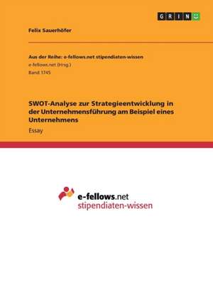 SWOT-Analyse zur Strategieentwicklung in der Unternehmensführung am Beispiel eines Unternehmens de Felix Sauerhöfer