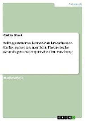 Selbstgesteuertes Lernen von Erwachsenen im Instrumentalunterricht. Theoretische Grundlagen und empirische Untersuchung de Carina Brunk