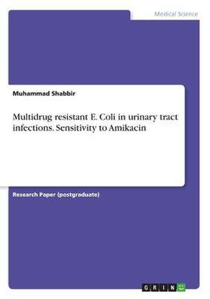 Multidrug Resistant E. Coli in Urinary Tract Infections. Sensitivity to Amikacin de Muhammad Shabbir