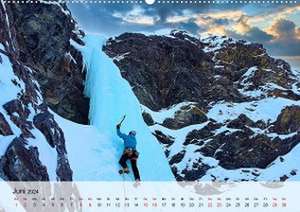 Extremsport Eisklettern (Wandkalender 2024 DIN A2 quer), CALVENDO Monatskalender de Renate Utz