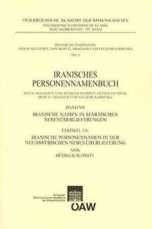 Iranisches Personennamenbuch Band VII