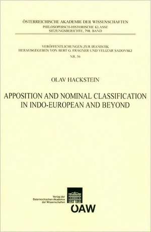 Apposition and Nominal Classification in Indo-European and Beyond