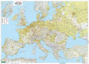 Wall map marker board: Europe physical 1:3.5 million