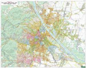 Wall map marker board: Vienna 1:15,000 political