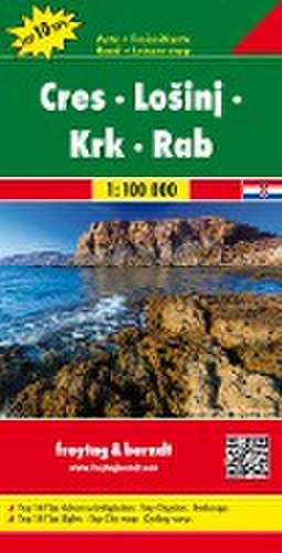 Cres - LoSinj - Krk - Rab, Top 10 Tips, Autokarte 1:100.000