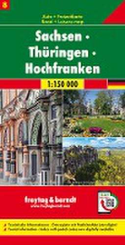 Sachsen - Thüringen - Hochfranken, Autokarte 1:150.000, Blatt 8 de Freytag-Berndt und Artaria KG