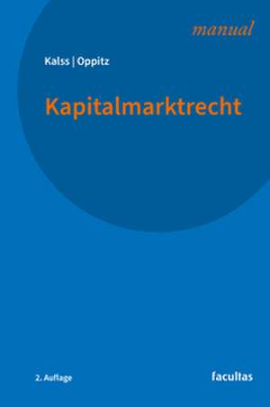 Kapitalmarktrecht de Susanne Kalss
