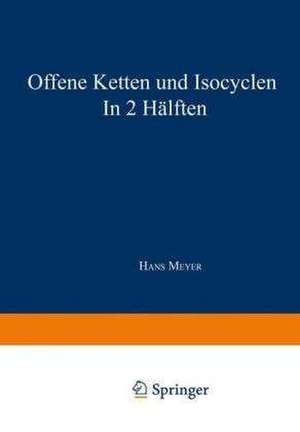 Synthese der Kohlenstoffverbindungen: Erster Teil: Offene Ketten und Isocyclen de Dr. Hans Meyer