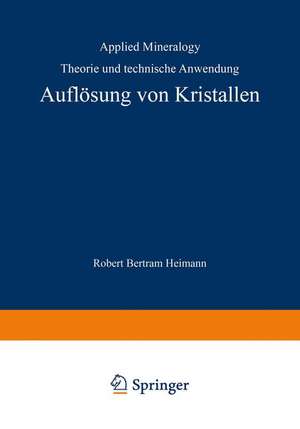 Auflösung von Kristallen: Theorie und technische Anwendung de R. B. Heimann