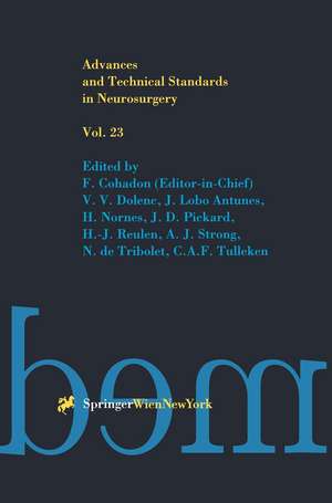 Advances and Technical Standards in Neurosurgery de F. Cohadon