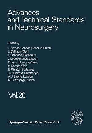 Advances and Technical Standards in Neurosurgery de L. Symon