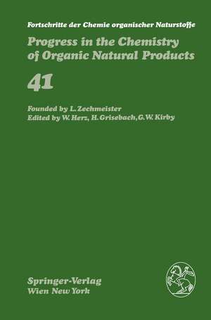 Fortschritte der Chemie organischer Naturstoffe / Progress in the Chemistry of Organic Natural Products de J.W. Daly