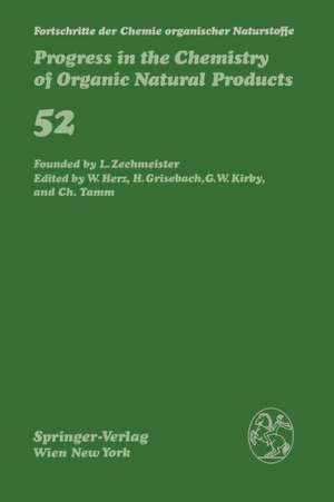 Fortschritte der Chemie organischer Naturstoffe / Progress in the Chemistry of Organic Natural Products de H. Achenbach