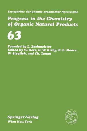 Fortschritte der Chemie organischer Naturstoffe / Progress in the Chemistry of Organic Natural Products de J. Cardenas