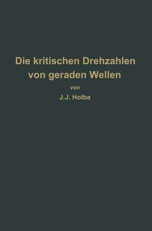 Berechnungsverfahren zur Bestimmung der kritischen Drehzahlen von geraden Wellen de J. J. Holba