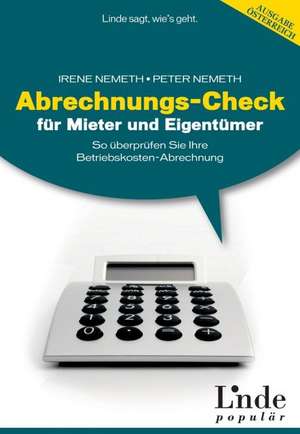 Abrechnungs-Check für Mieter und Eigentümer de Peter Nemeth