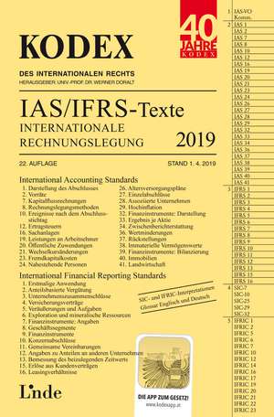 KODEX Internationale Rechnungslegung IAS/IFRS - Texte 2019 de Alfred Wagenhofer