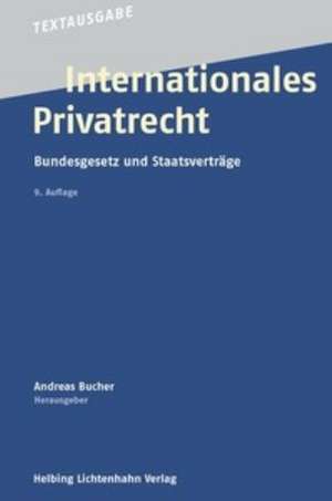 Internationales Privatrecht de Andreas Bucher