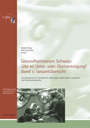 Gesundheitswesen Schweiz: Gibt es Unter- oder Überversorgung? de Brigitte Bisig