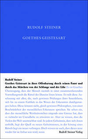 Goethes Geistesart de Rudolf Steiner