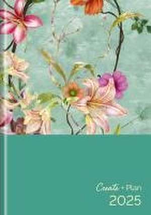 Buchkalender Create & Plan Floral 2025 de Verlag Korsch