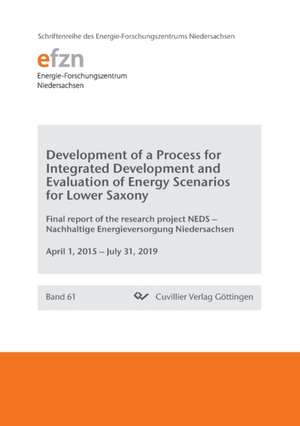 Development of a Process for Integrated Development and Evaluation of Energy Scenarios for Lower Saxony. Final report of the research project NEDS ¿ Nachhaltige Energieversorgung Niedersachsen de Bernd Engel