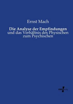 Die Analyse der Empfindungen de Ernst Mach