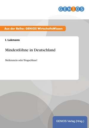 Mindestlöhne in Deutschland de I. Lukmann