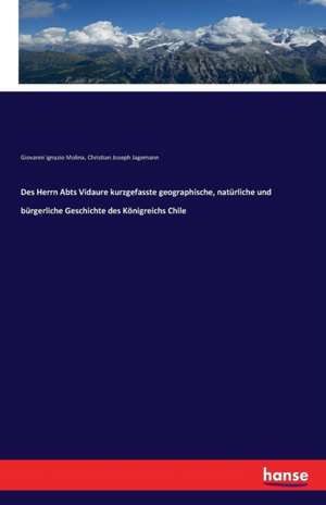 Des Herrn Abts Vidaure kurzgefasste geographische, natürliche und bürgerliche Geschichte des Königreichs Chile de Giovanni Ignazio Molina