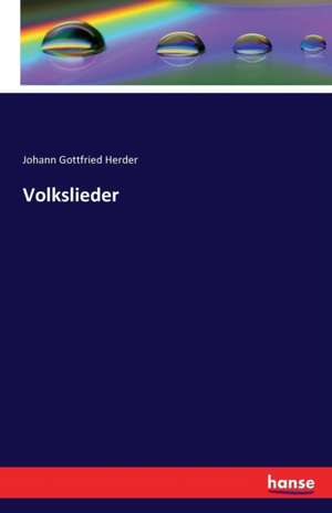 Volkslieder de Johann Gottfried Herder