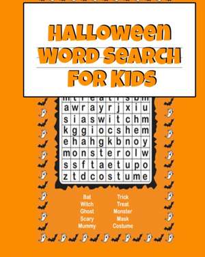 Halloween Word Search For Kids de Boo Spooky