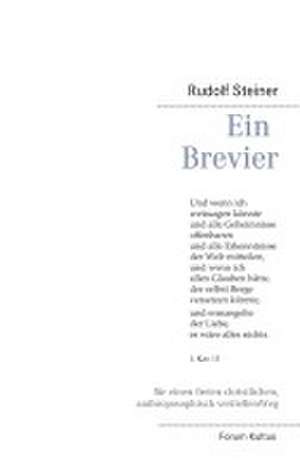 Ein Brevier de Rudolf Steiner