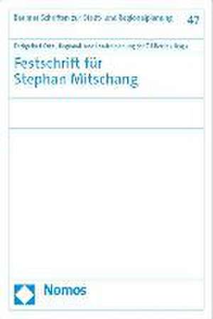 Festschrift für Stephan Mitschang de Regional- und Landesplanung der TU Berlin Fachgebiet Orts-