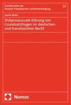 Zivilprozessuale Klärung von Grundsatzfragen im deutschen und französischen Recht de Sophia Weber