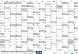 Mega-Posterplaner, silber 2026 de Heye