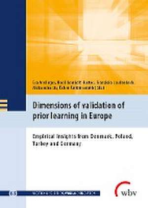 Dimensions of validation of prior learning in Europe de Eva Anslinger