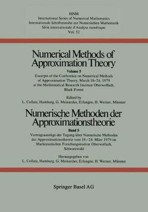 Numerische Methoden der Approximationstheorie / Numerical Methods of Approximation Theory: Vortragsauszüge der Tagung über Numerische Methoden der Approximationstheorie vom 18.-24. März 1979 im Mathematischen Forschungsinstitut Oberwolfach, Schwarzwald / Excerpts of the Conference on Numerical Methods of Approximation Theory, March 18–24, 1979 at the Mathematical Research Institute Oberwolfach, Black Forest de Werner