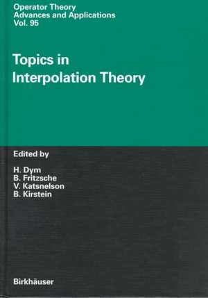 Topics in Interpolation Theory de Harry Dym