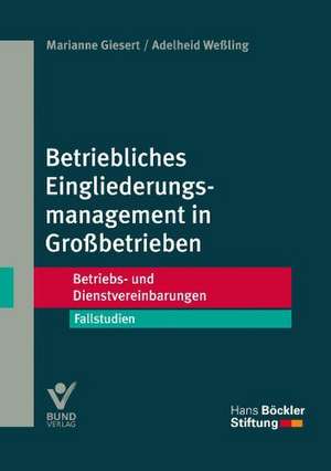 Betriebliches Eingliederungsmanagement in Großbetrieben de Marianne Giesert