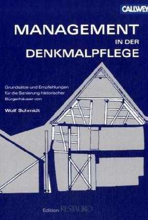 Management in der Denkmalpflege de Wolf Schmidt